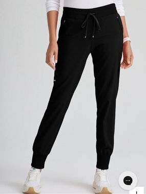 Grey's Anatomy Black Scrub Joggers with Drawstring Waist